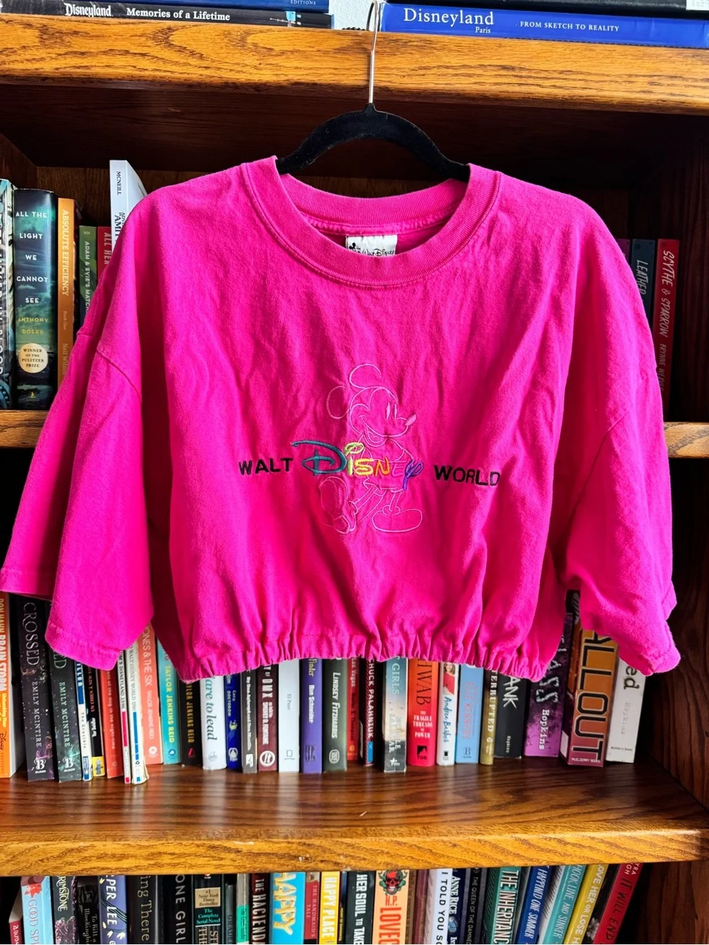 Disney Pink Cropped Walt Disney World T-Shirt